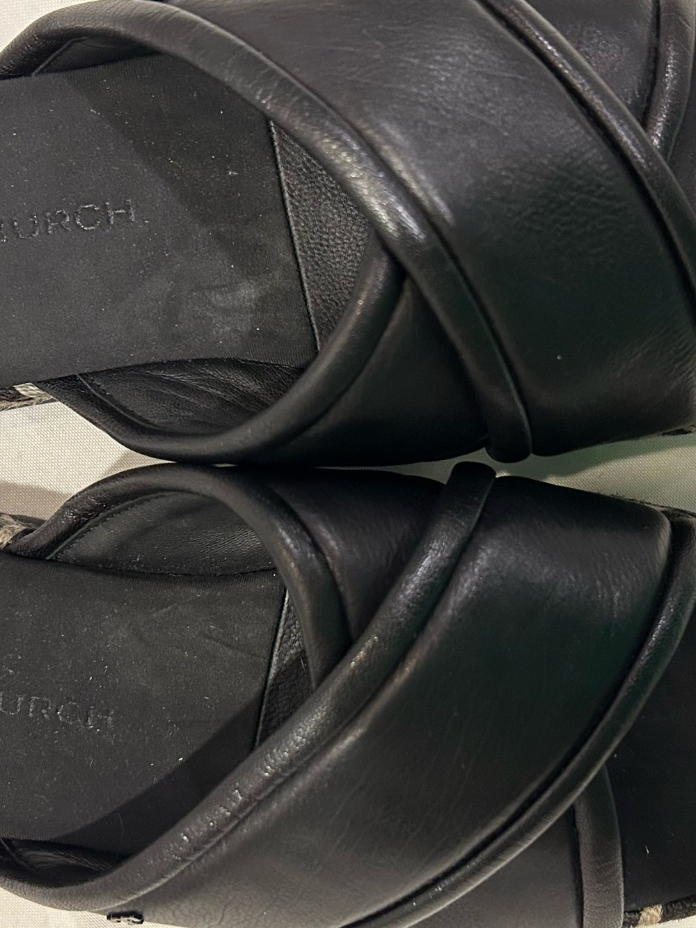 Tory Burch Black Leather Crisscross Slide Sandals - Picture 5 of 7